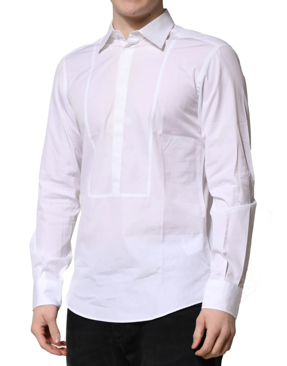 Dolce & Gabbana White Poplin Cotton Formal Men Dress Shirt - IT38 | XS - Shirts