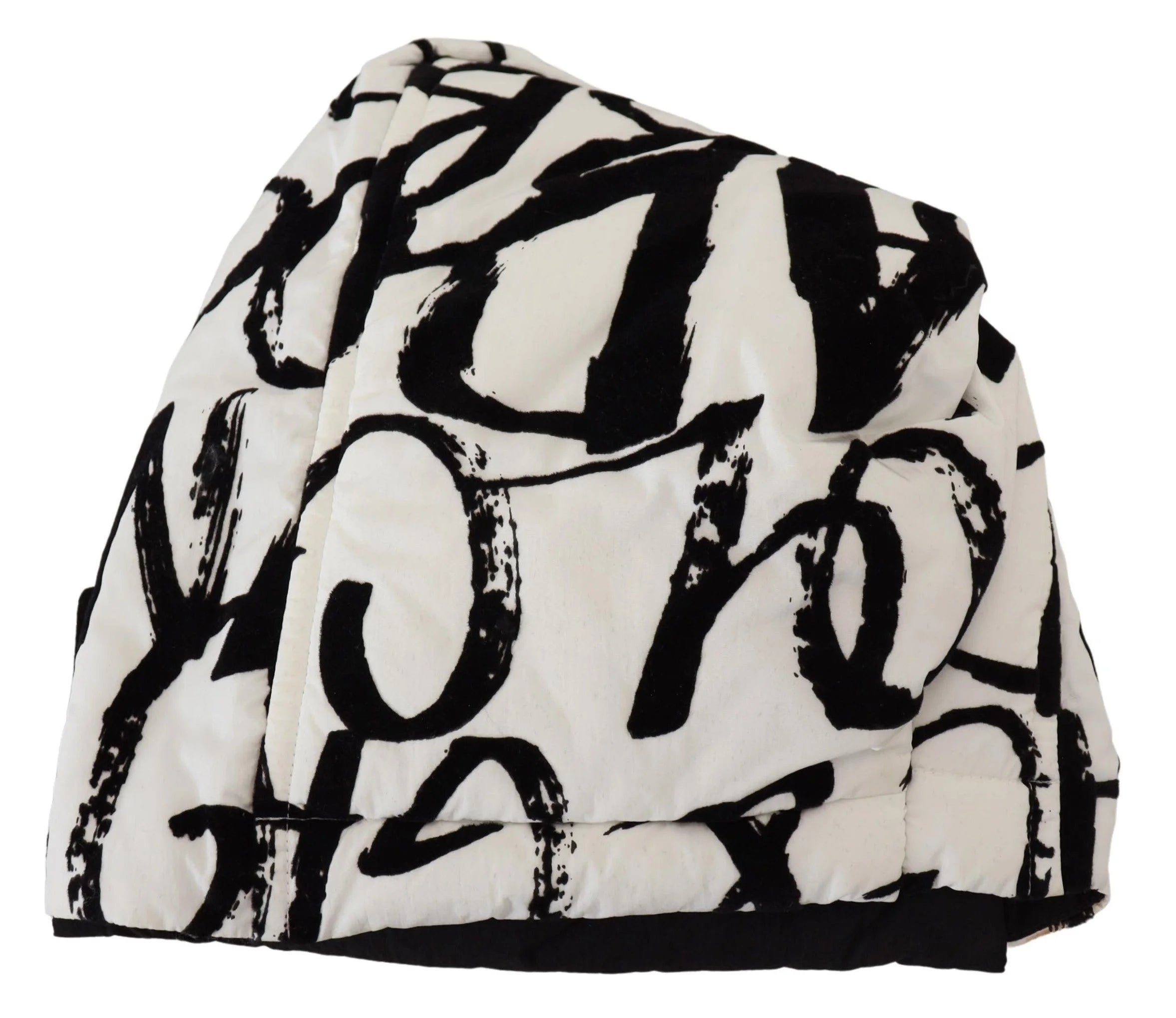 Dolce & Gabbana White Printed Nylon Women Winter Beanie Cap Hat - Beanies