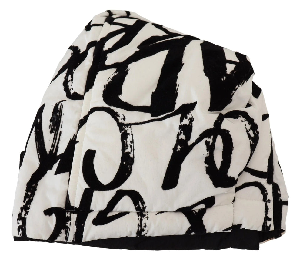 Dolce & Gabbana White Printed Nylon Women Winter Beanie Cap Hat - Beanies