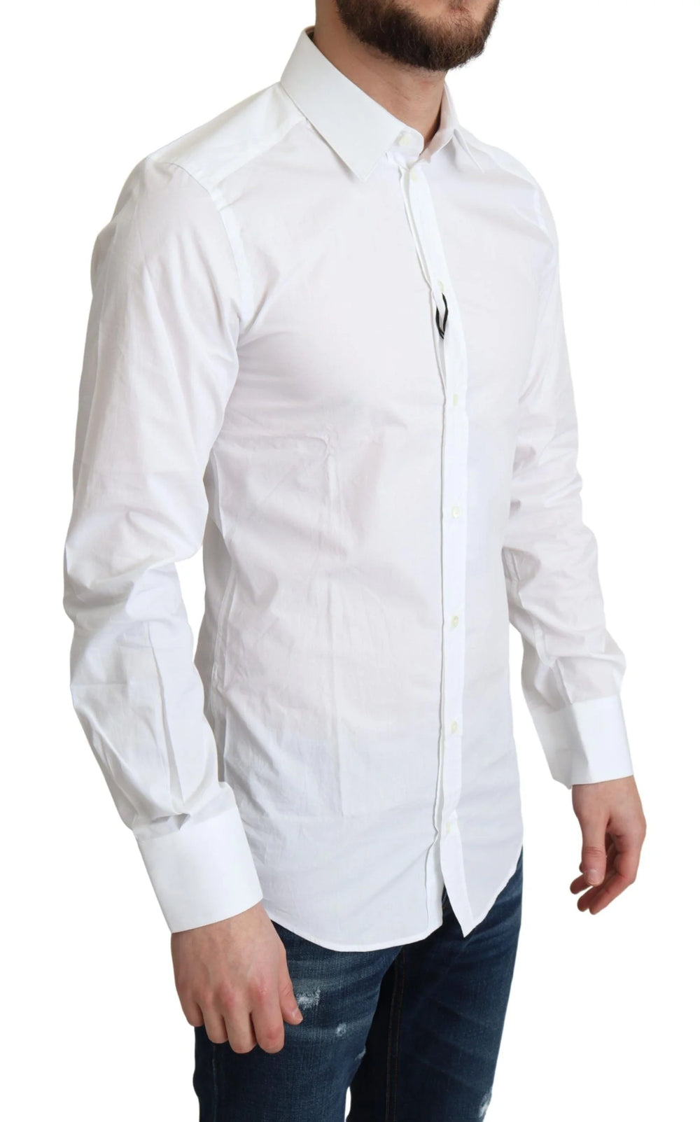 Dolce & Gabbana White Pure Cotton Men Dress Formal Shirt - IT37 | XS - Shirts
