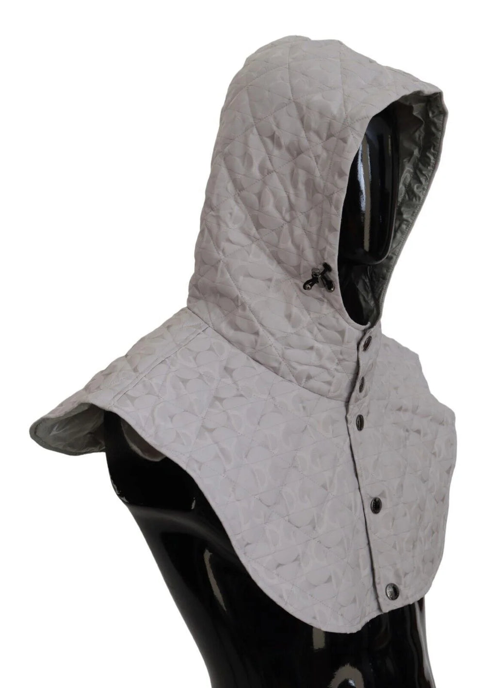 Dolce & Gabbana White Quilted Whole Head Wrap One Size Nylon Hat - Bandanas & Headties