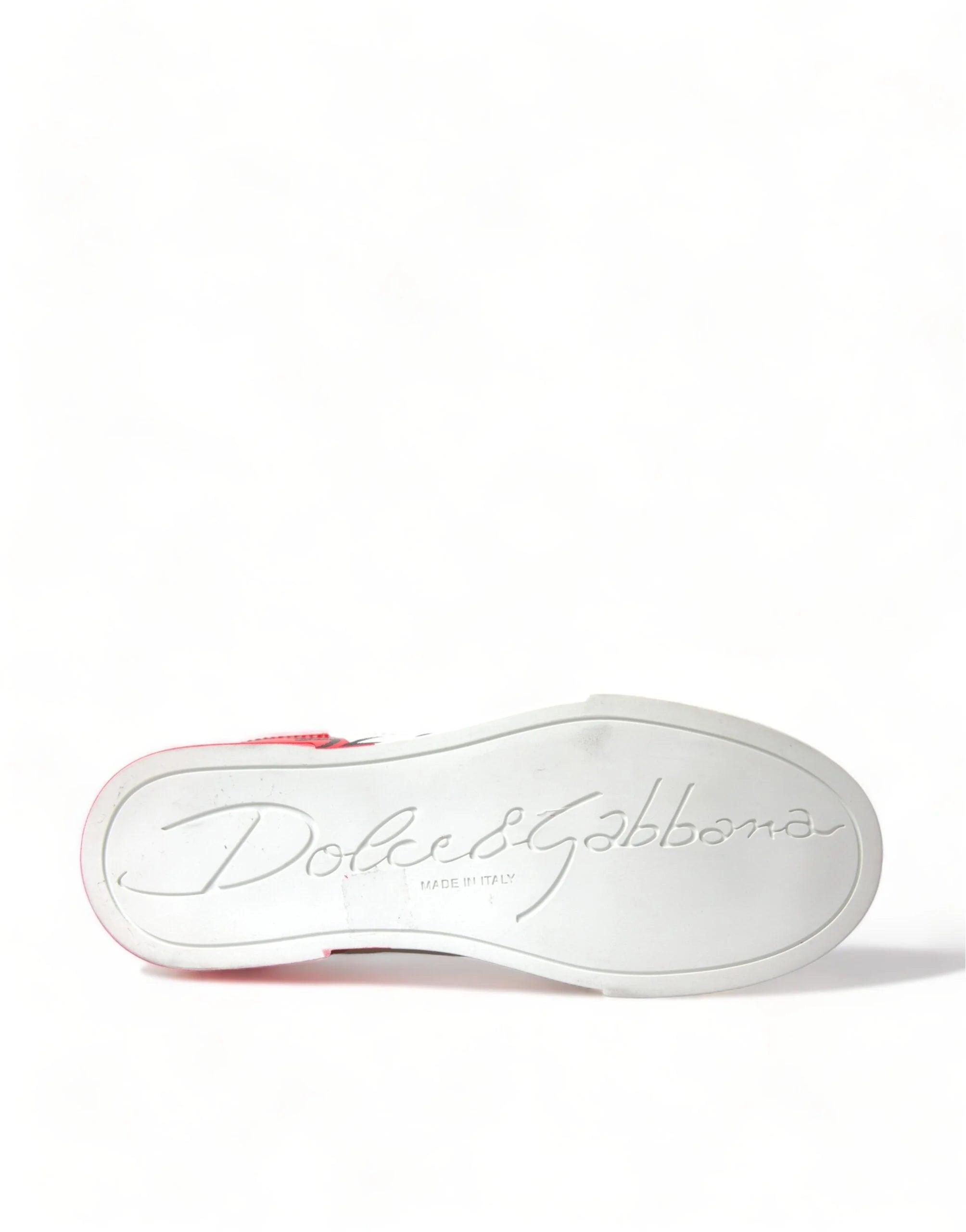 Dolce & Gabbana White Red Lace Up Womens Low Top Sneakers Shoes - EU36/US5.5
