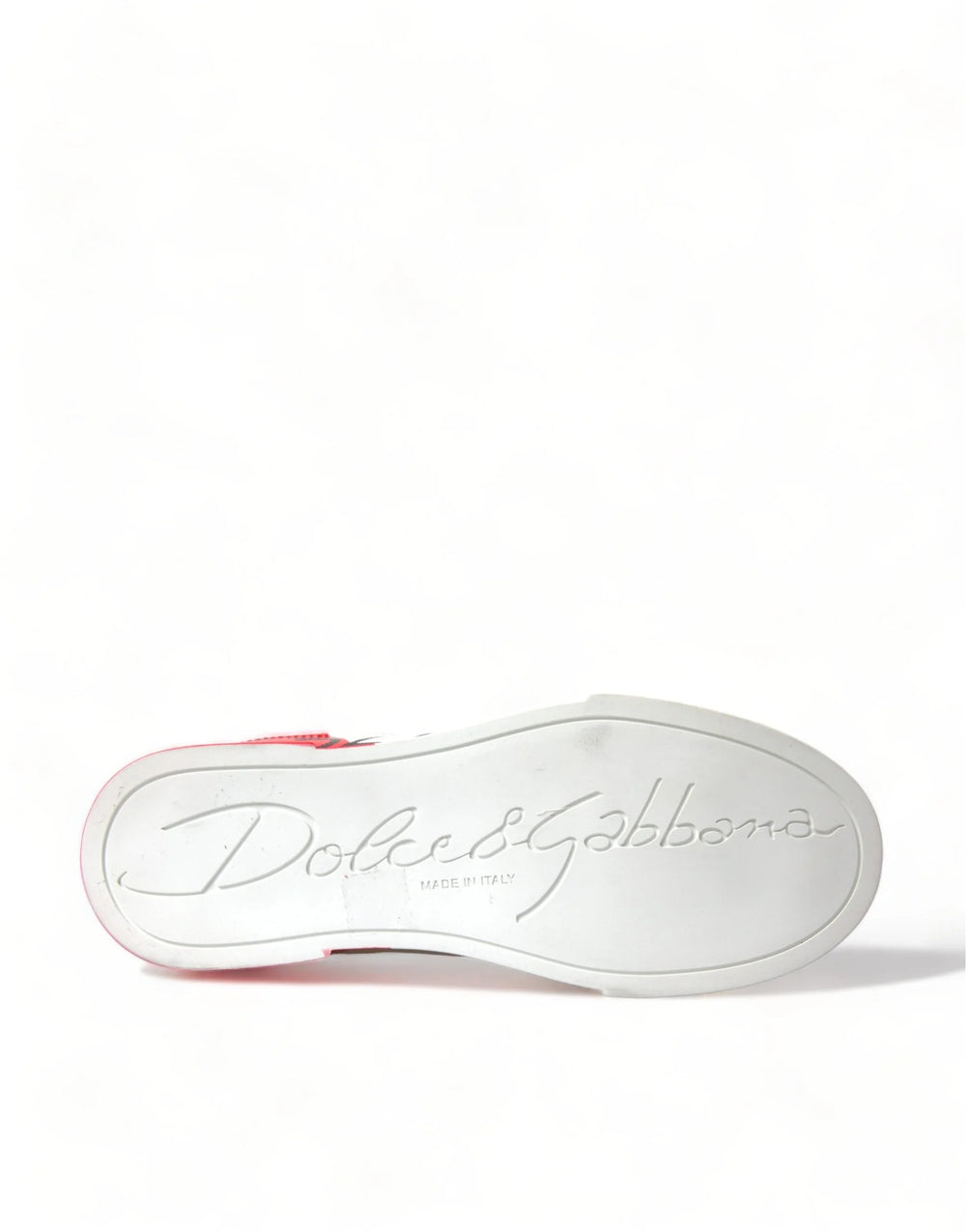 Dolce & Gabbana White Red Lace Up Womens Low Top Sneakers Shoes - EU36/US5.5