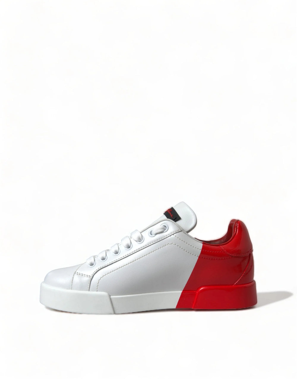 Dolce & Gabbana White Red Lace Up Womens Low Top Sneakers Shoes - EU36/US5.5