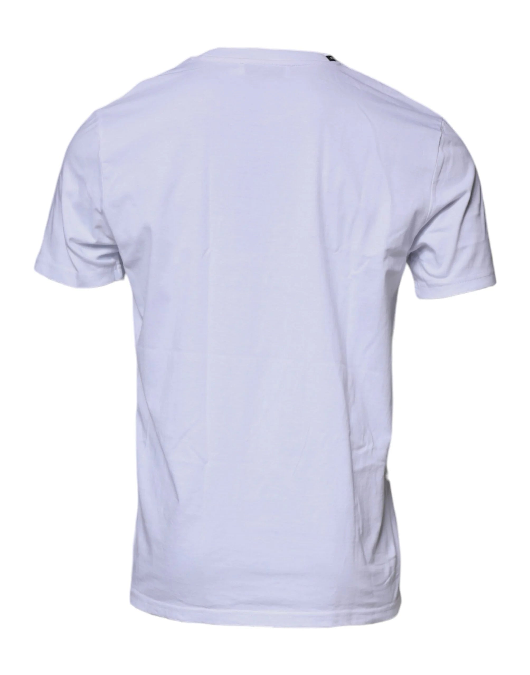 Dolce & Gabbana White Red Leopard Cotton Crew Neck T-shirt - T-Shirts