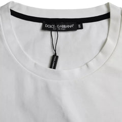 Dolce & Gabbana White Red Lips Print Cotton Men T-shirt - IT44 | XS - T-Shirts
