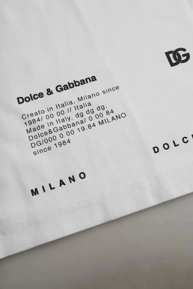 Dolce & Gabbana White Red Lips Print Cotton Men T-shirt - IT44 | XS - T-Shirts