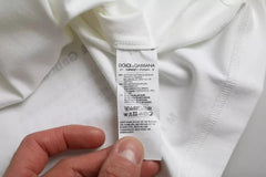 Dolce & Gabbana White Red Lips Print Cotton Men T-shirt - IT44 | XS - T-Shirts