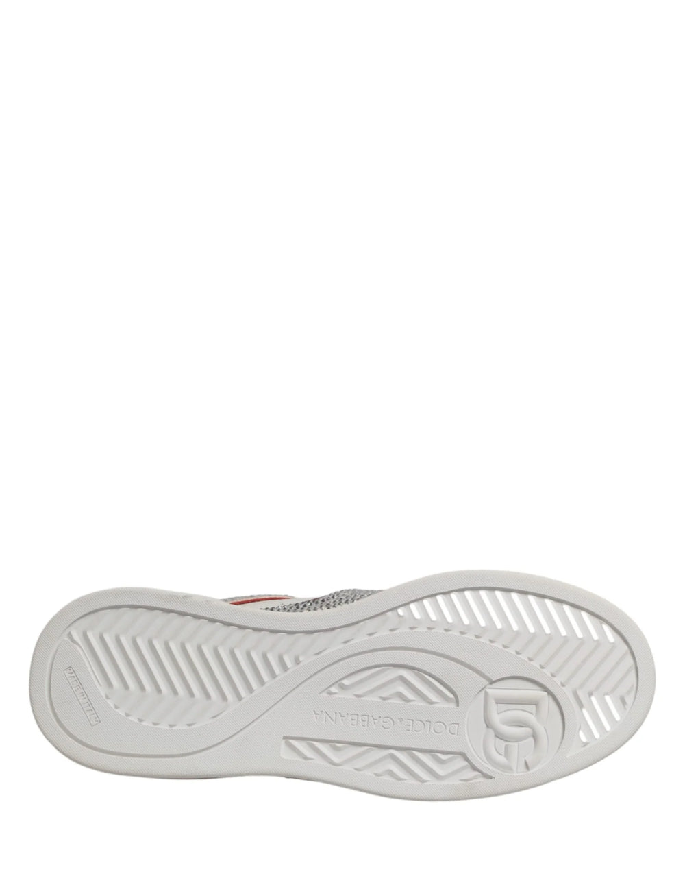 Dolce & Gabbana White Red Rhinestone Embellished Men Sneakers Shoes - EU44/US11