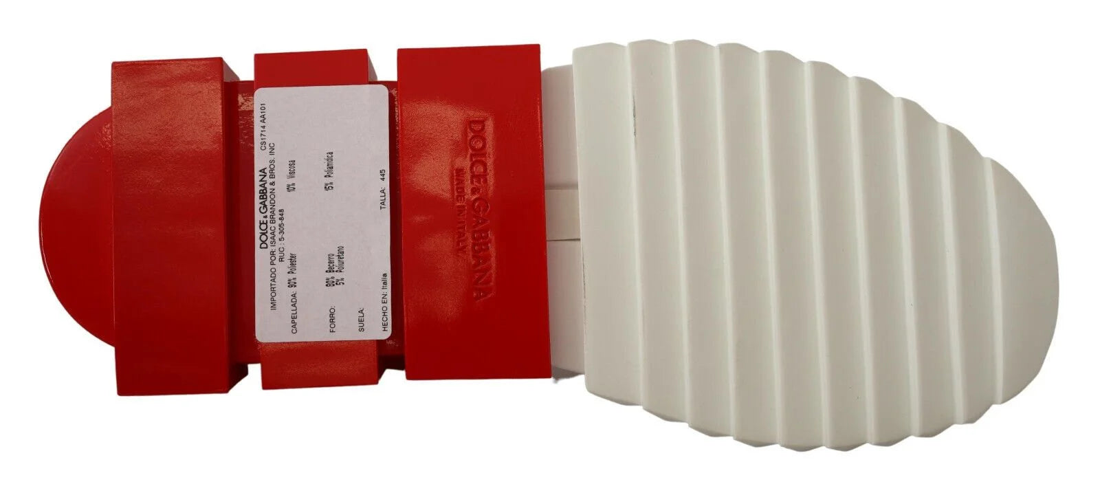 Dolce & Gabbana White Red Sorrento Sandals Sneakers - EU39/US6 - Sneakers