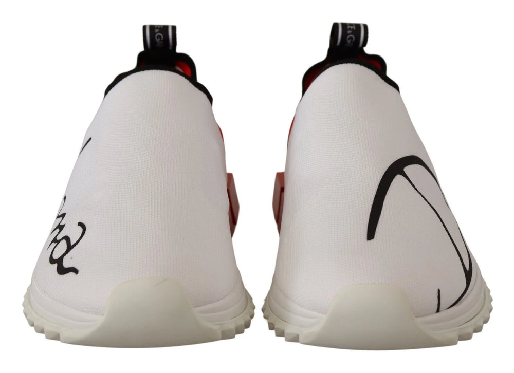 Dolce & Gabbana White Red Sorrento Sandals Sneakers - EU39/US6 - Sneakers