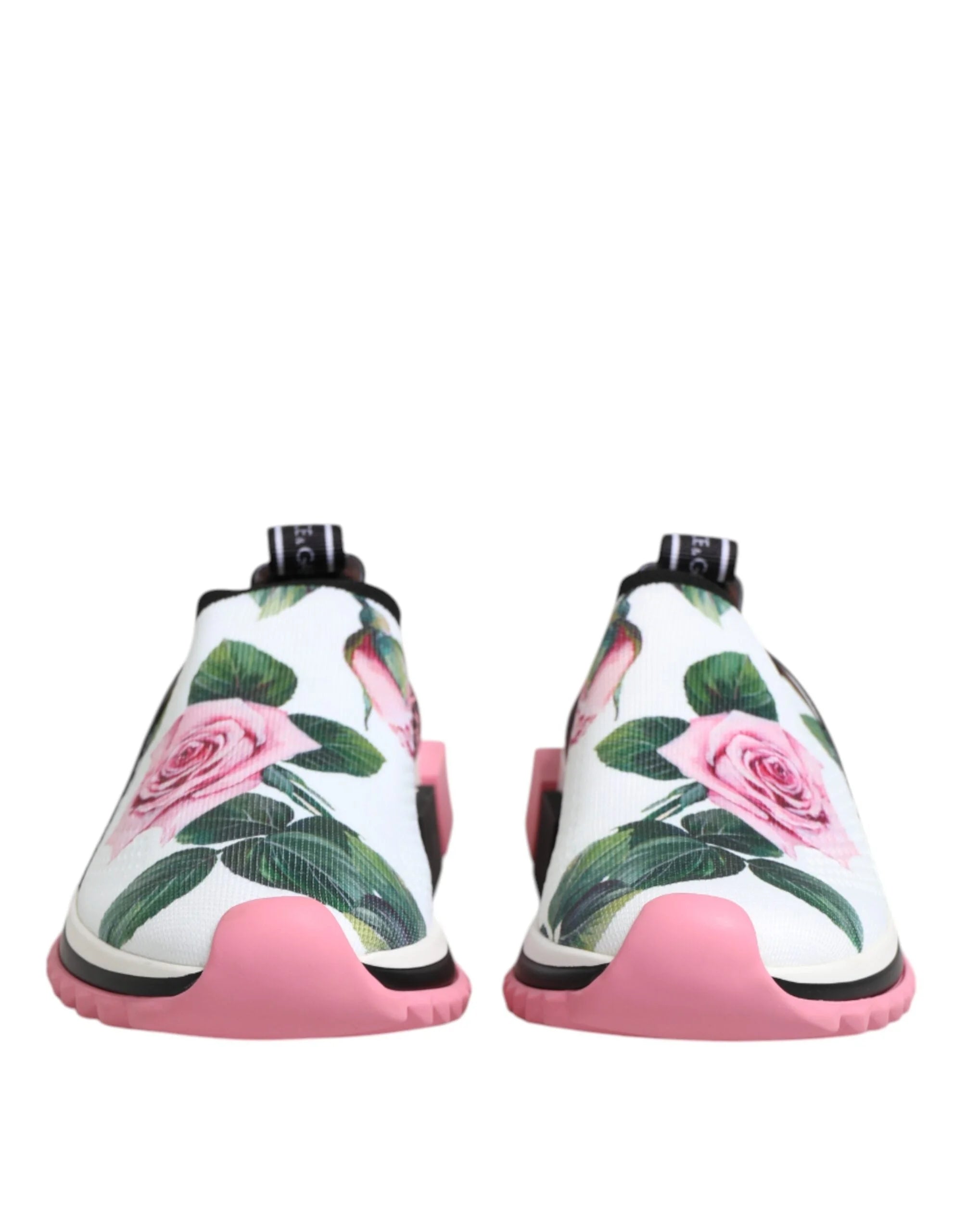 Dolce & Gabbana White Rose Print Sorrento Sneakers Shoes - EU35.5/US5 - Sneakers