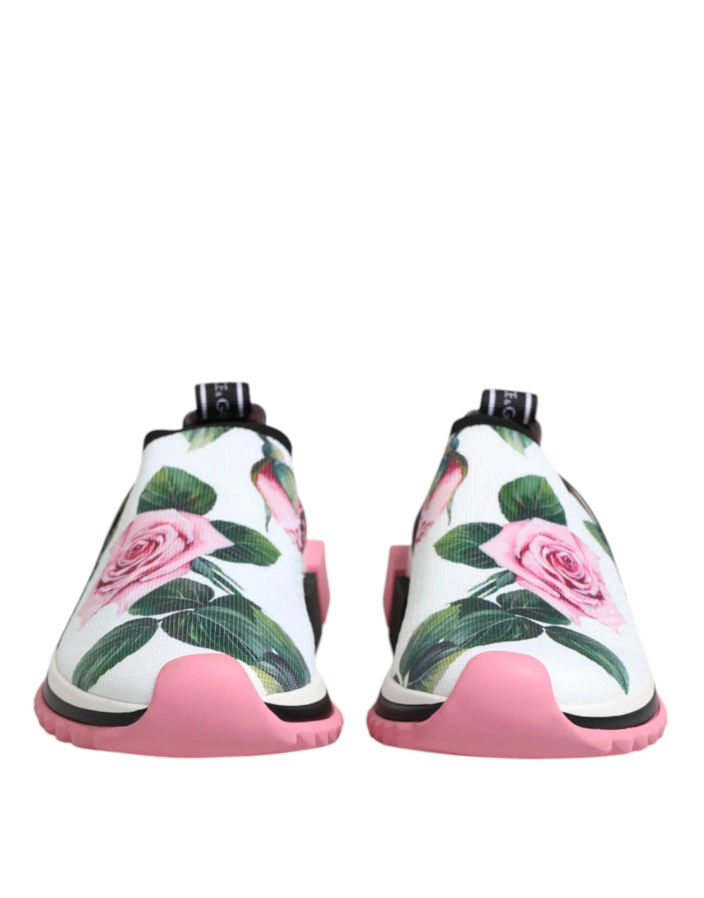 Dolce & Gabbana White Rose Print Sorrento Sneakers Shoes - EU35.5/US5 - Sneakers