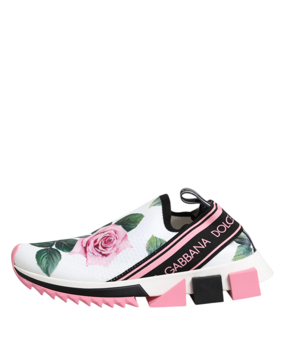 Dolce & Gabbana White Rose Print Sorrento Sneakers Shoes - EU35.5/US5 - Sneakers