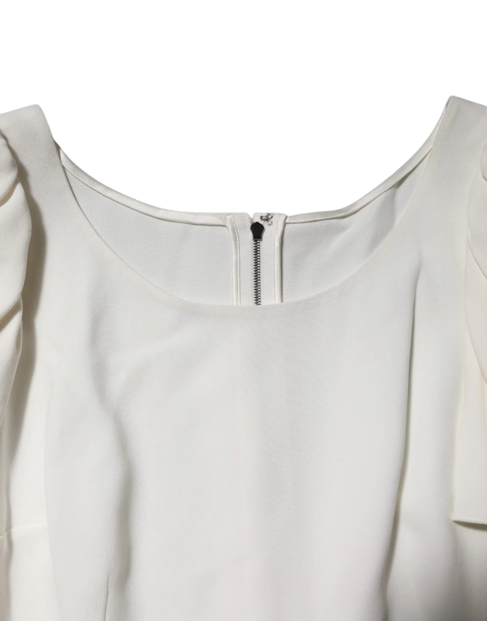 Dolce & Gabbana White Round Neck Short Sleeves Blouse Top - Blouses