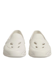 Dolce & Gabbana White Rubber Slides Low Top Sneakers Shoes - EU44/US11 - Sneakers