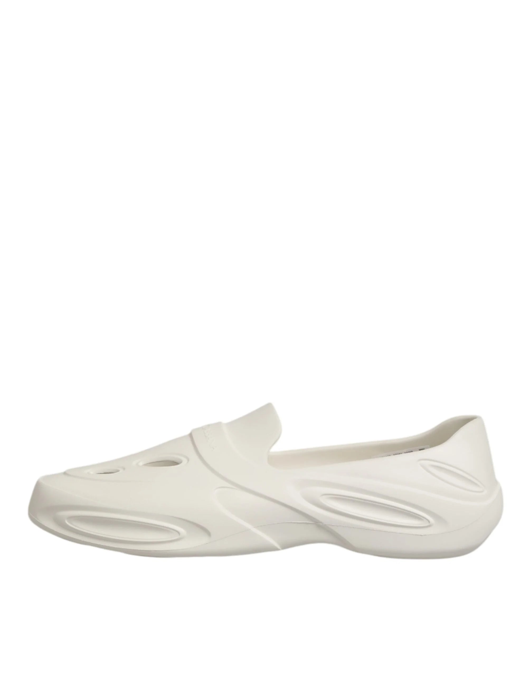 Dolce & Gabbana White Rubber Slides Low Top Sneakers Shoes - EU44/US11 - Sneakers