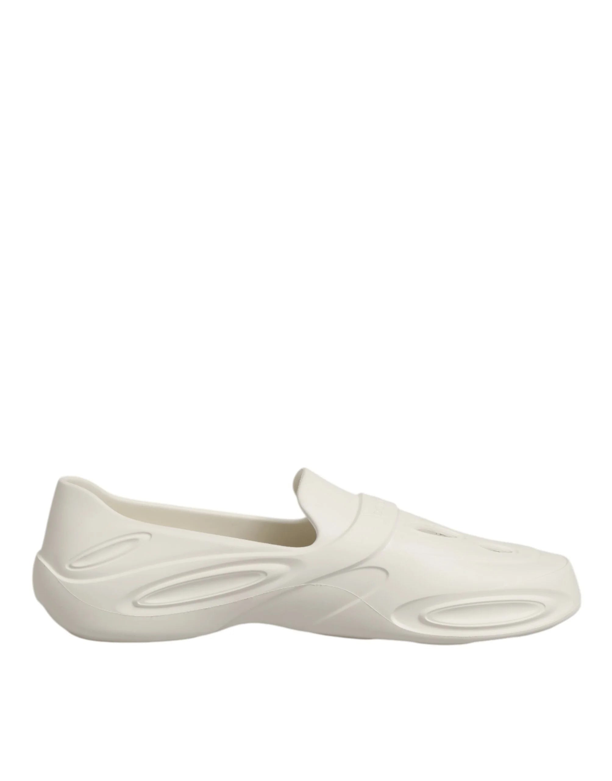 Dolce & Gabbana White Rubber Slides Low Top Sneakers Shoes - EU44/US11 - Sneakers
