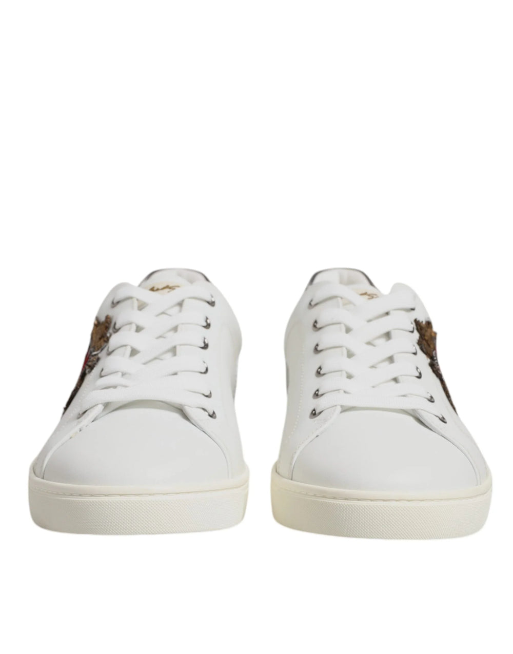 Dolce & Gabbana White Sacred Heart Men Low Top Sneakers Shoes - Sneakers