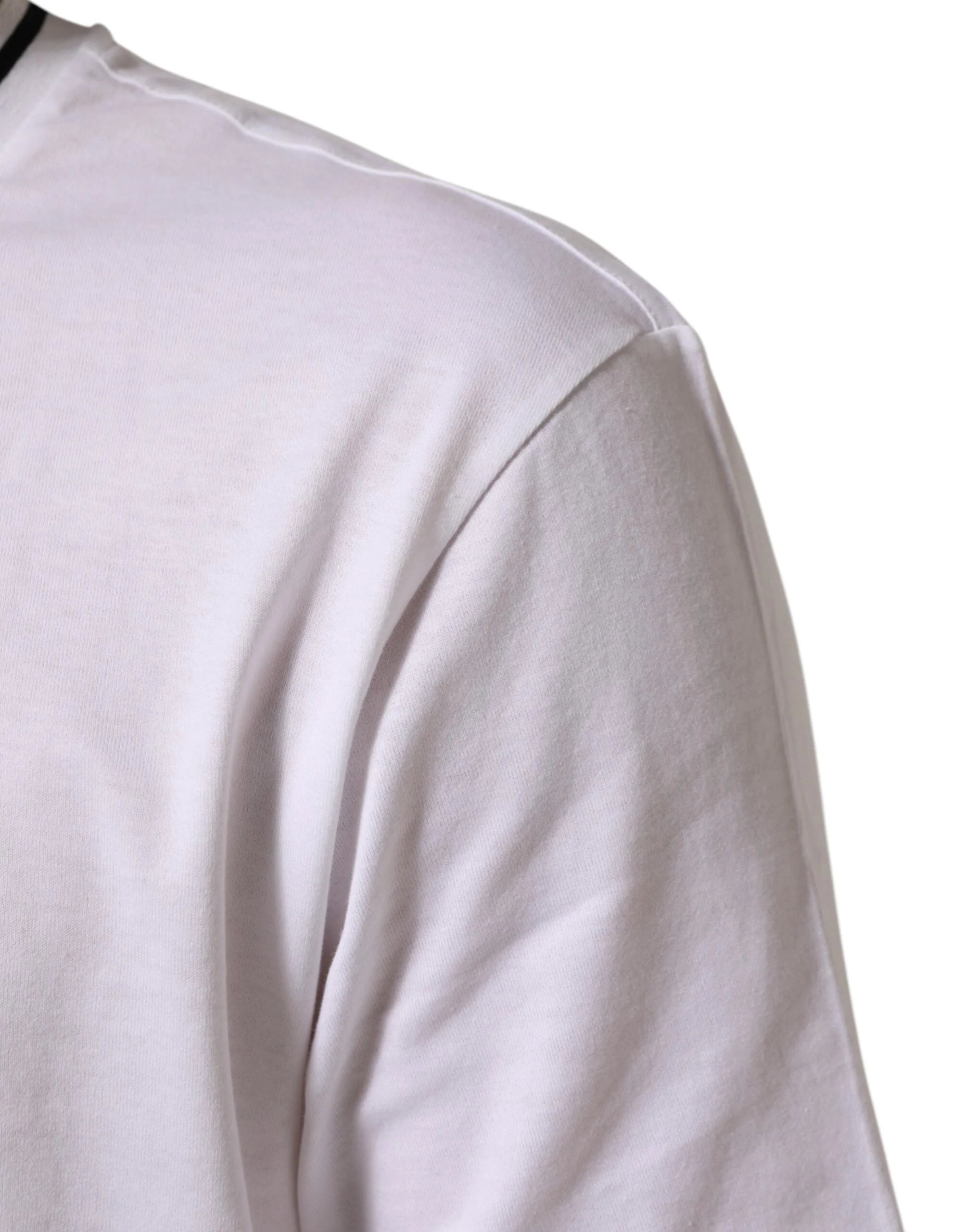 Dolce & Gabbana White Sacred Heart Short Sleeve Men T-shirt - IT52 | XL - T-Shirts