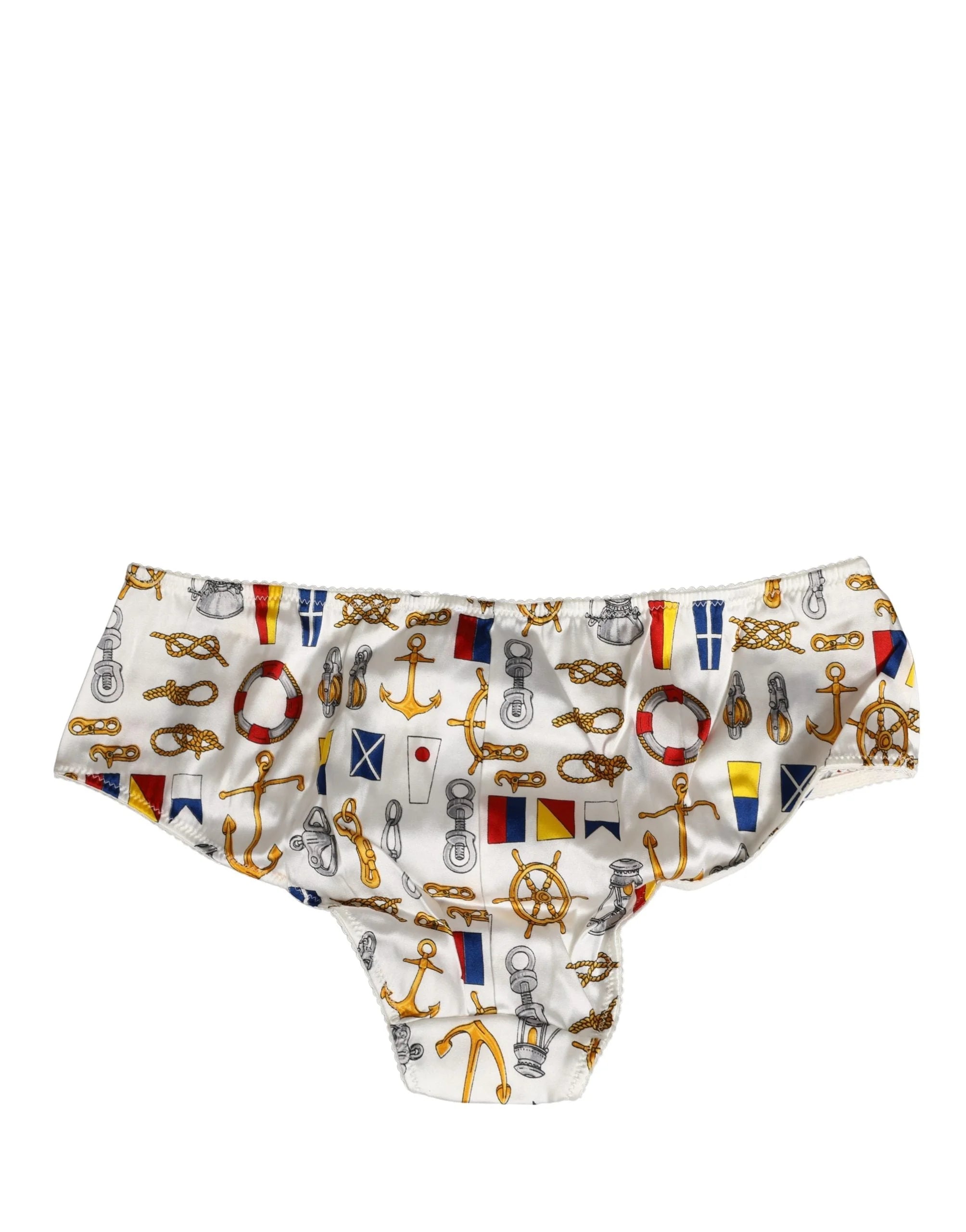 Dolce & Gabbana Culotte et Sous-vêtements Imprimé Marin en Polyester Blanc - IT2 | S