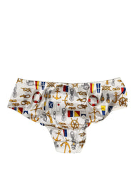 Dolce & Gabbana Culotte et Sous-vêtements Imprimé Marin en Polyester Blanc - IT2 | S