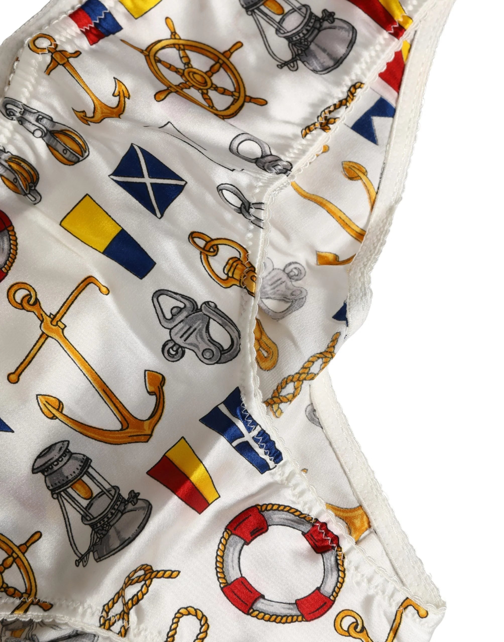Dolce & Gabbana Culotte et Sous-vêtements Imprimé Marin en Polyester Blanc - IT2 | S