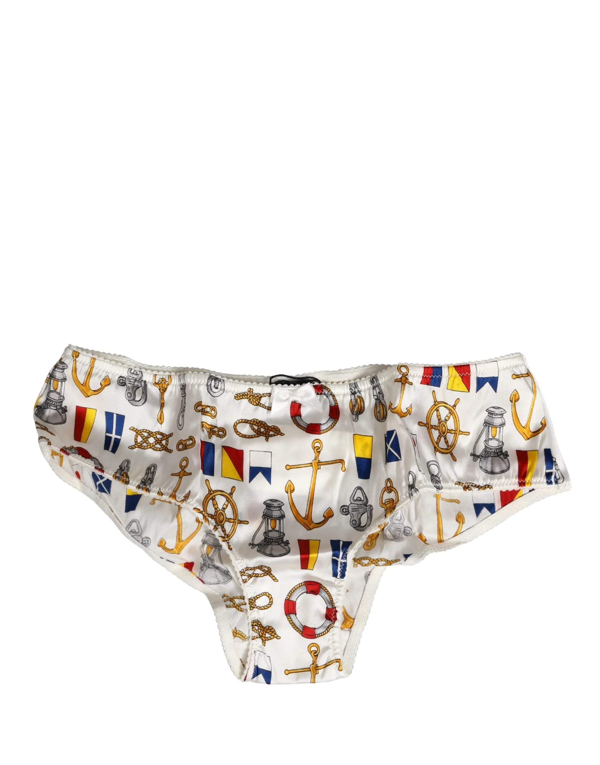 Dolce & Gabbana Culotte et Sous-vêtements Imprimé Marin en Polyester Blanc - IT2 | S