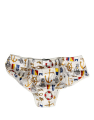 Dolce & Gabbana Culotte et Sous-vêtements Imprimé Marin en Polyester Blanc - IT2 | S