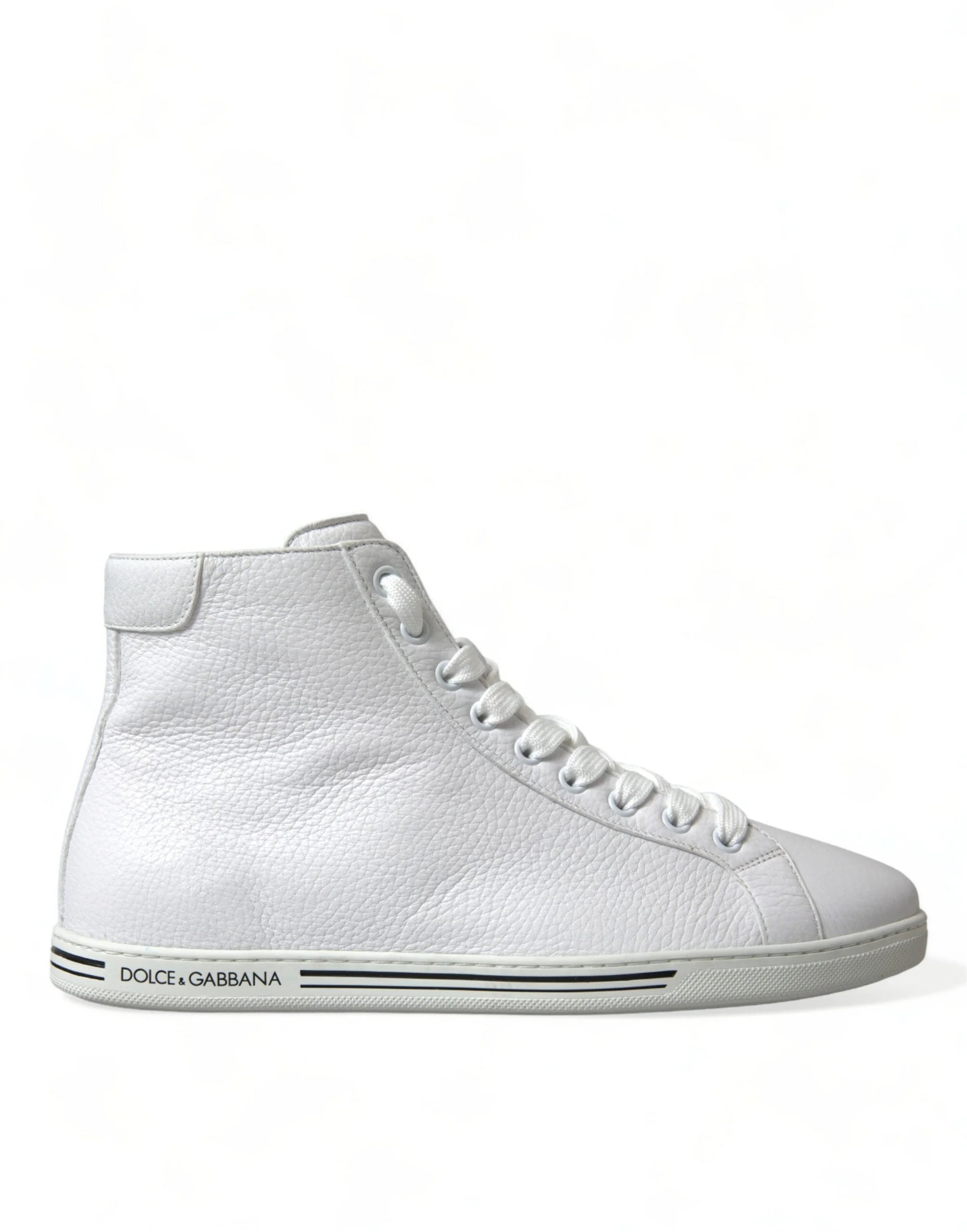 Dolce & Gabbana White Saint Tropez High Top Men Sneakers Shoes - EU40/US7 - Sneakers