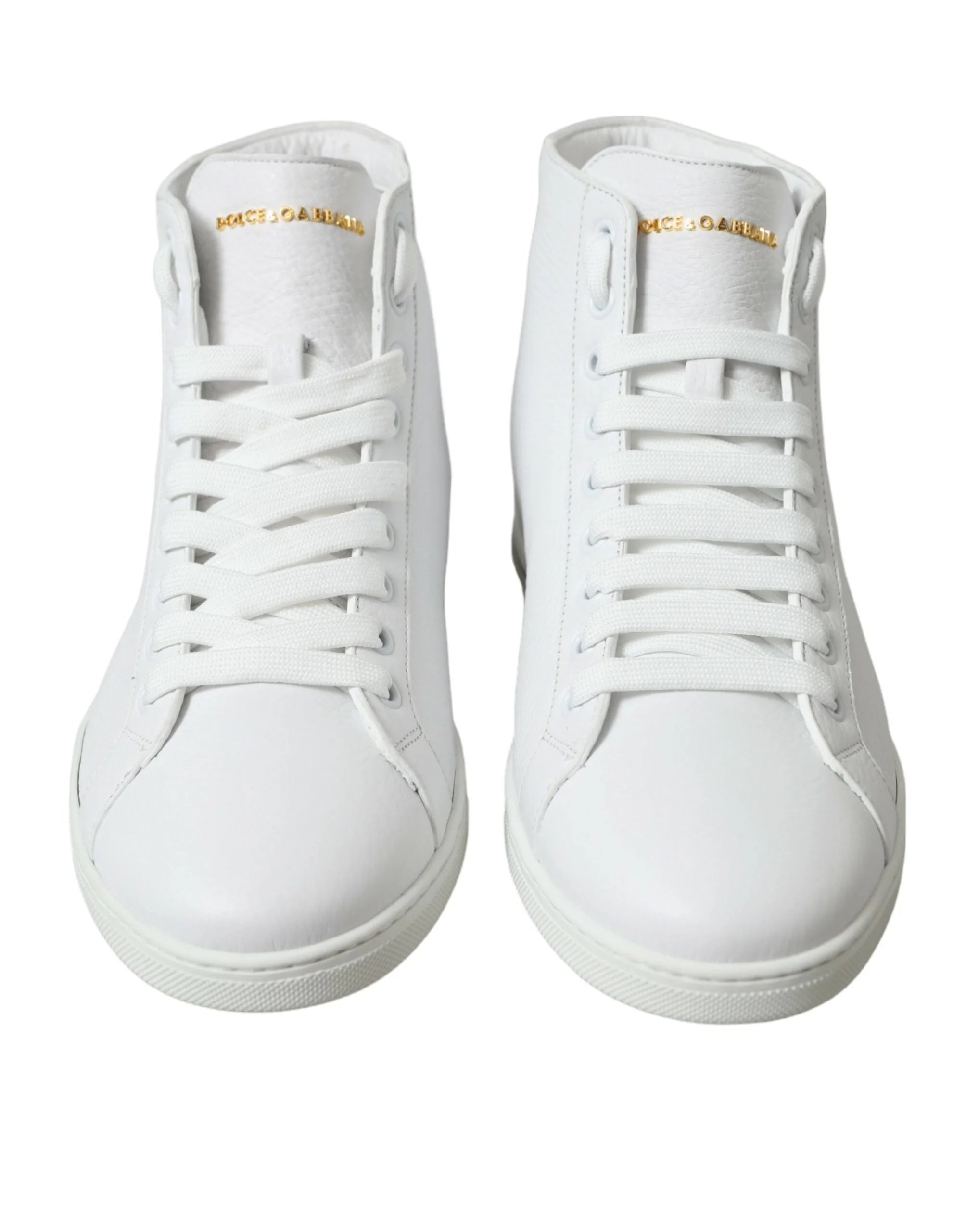 Dolce & Gabbana White Saint Tropez High Top Men Sneakers Shoes - EU40/US7 - Sneakers