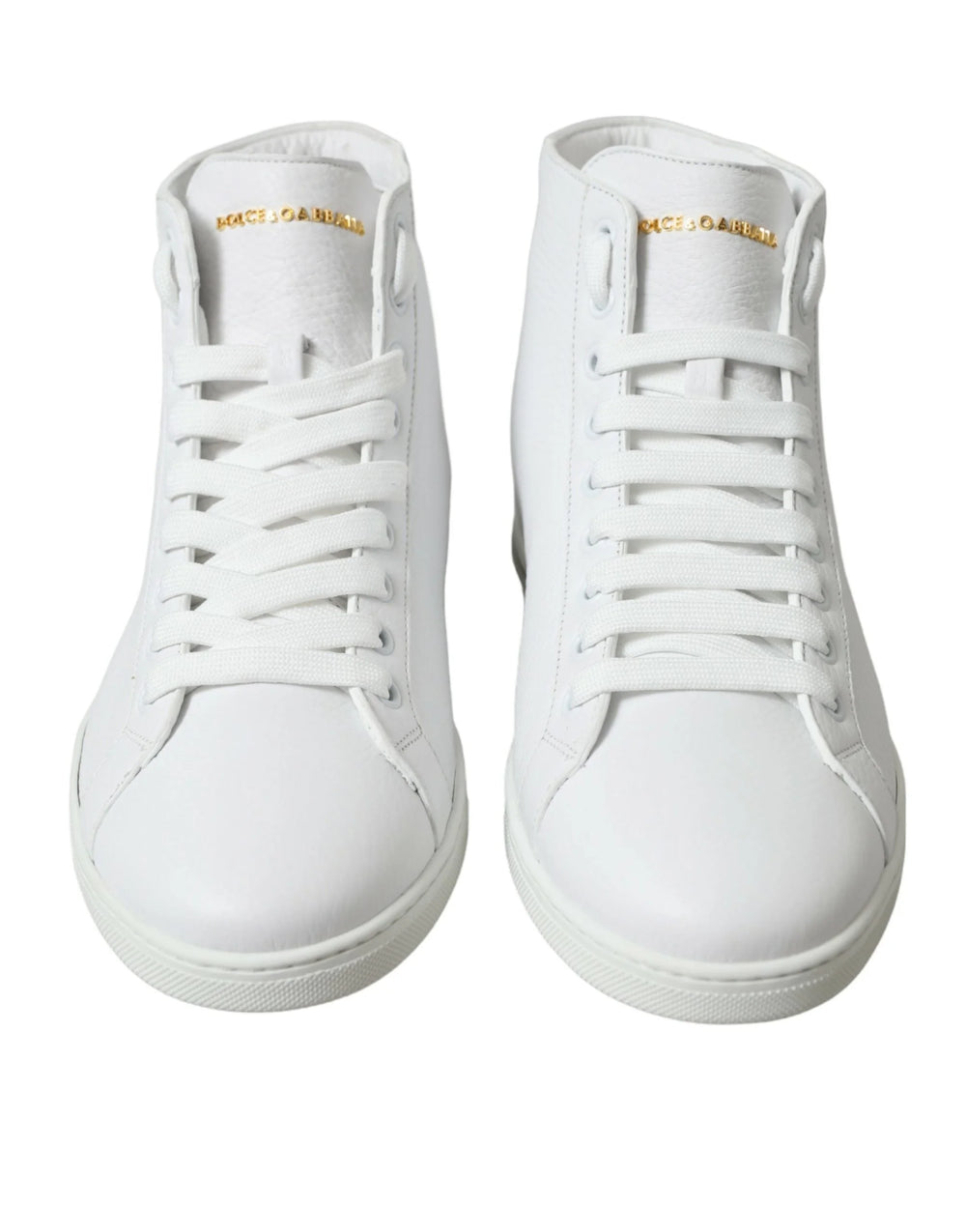 Dolce & Gabbana White Saint Tropez High Top Men Sneakers Shoes - EU40/US7 - Sneakers