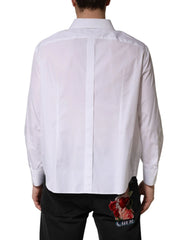 Dolce & Gabbana White SARTORIA Cotton Collared Dress Shirt - IT45 | 3XL