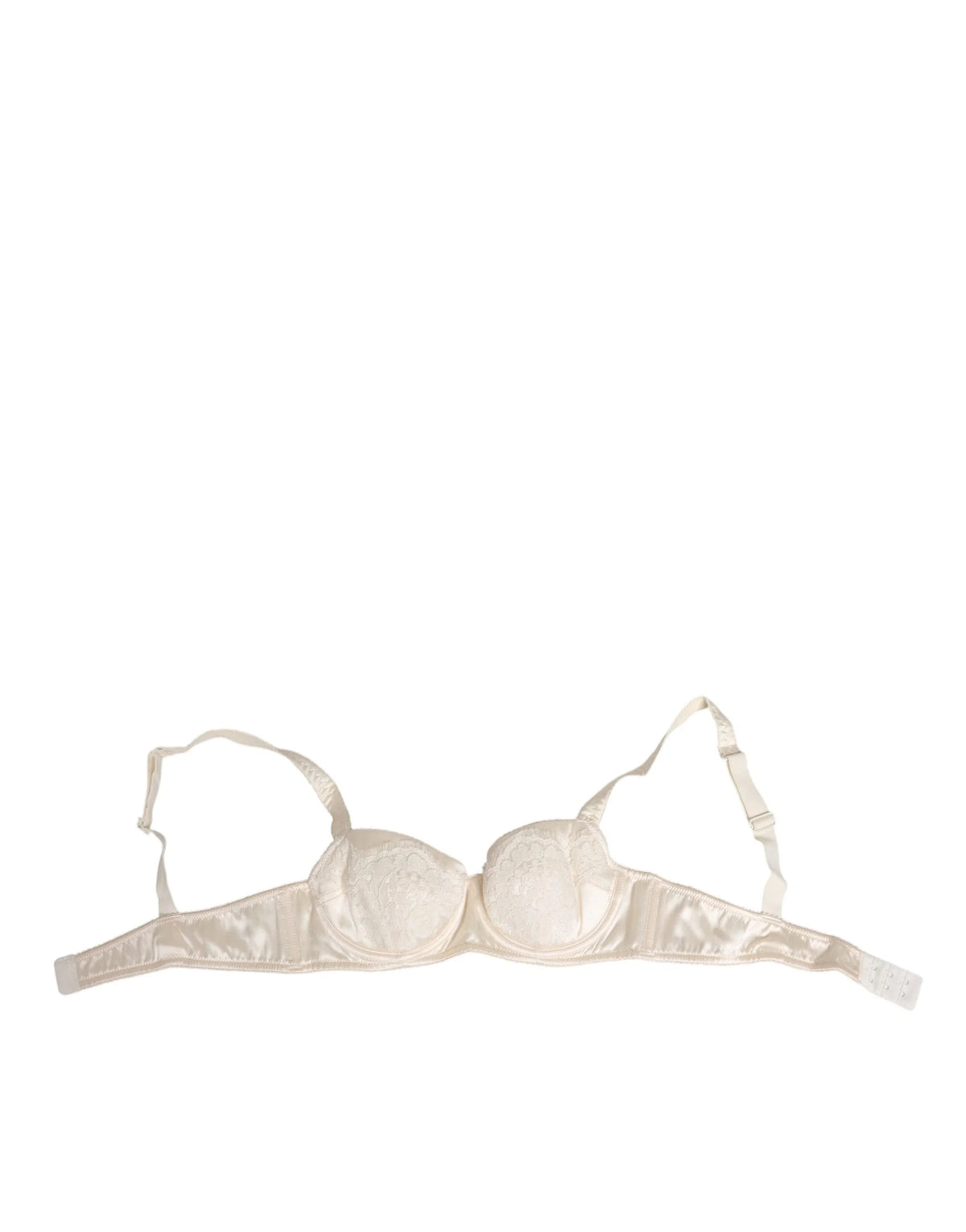 Dolce & Gabbana White Satin Lace Balconnet Lingerie Underwear - IT2 | S