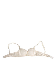 Dolce & Gabbana White Satin Lace Balconnet Lingerie Underwear - IT2 | S