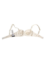 Dolce & Gabbana White Satin Lace Balconnet Lingerie Underwear - IT2 | S