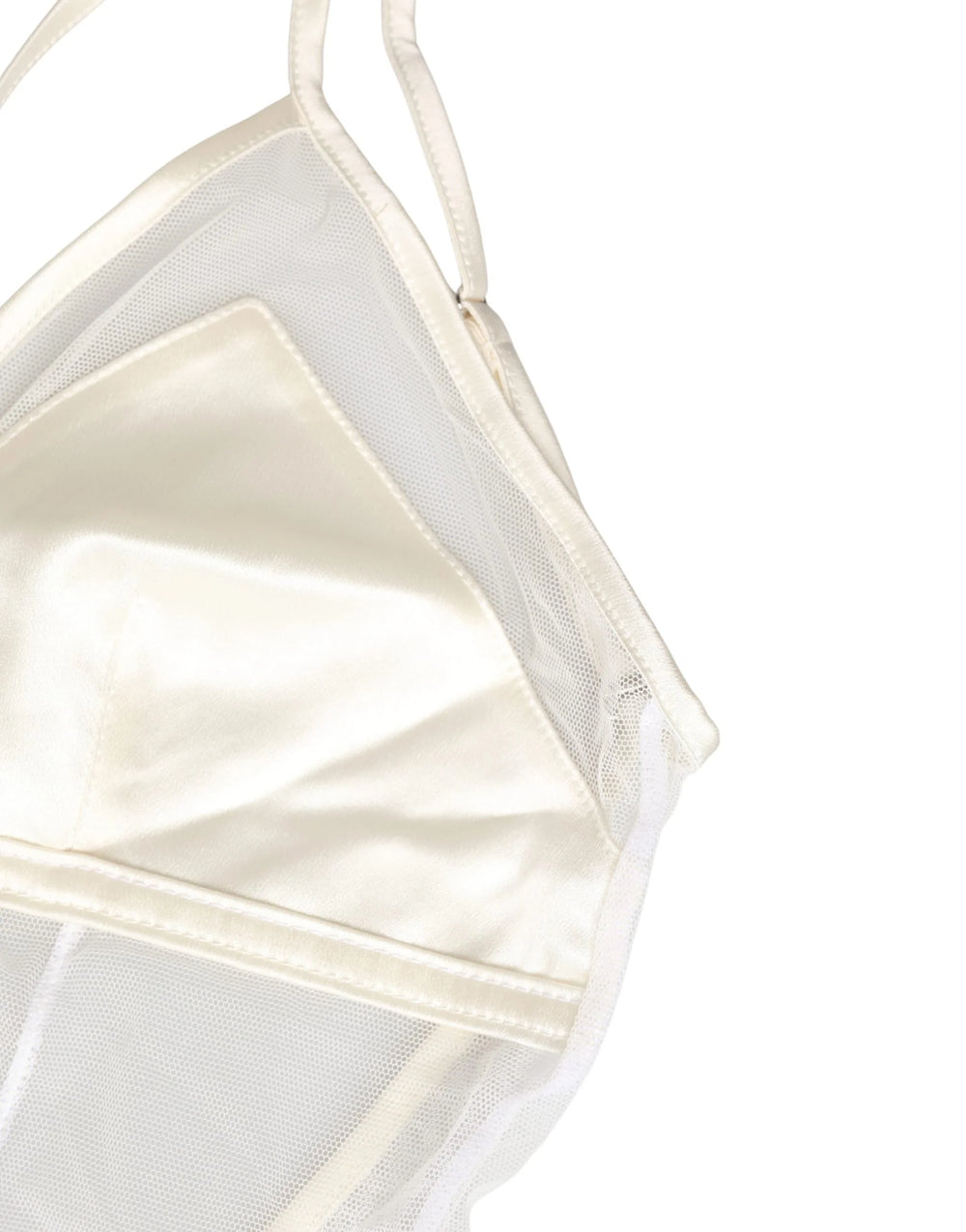 Dolce & Gabbana Weißes Transparentes Nylon Body Unterwäsche mit Halstuch - IT2 | S