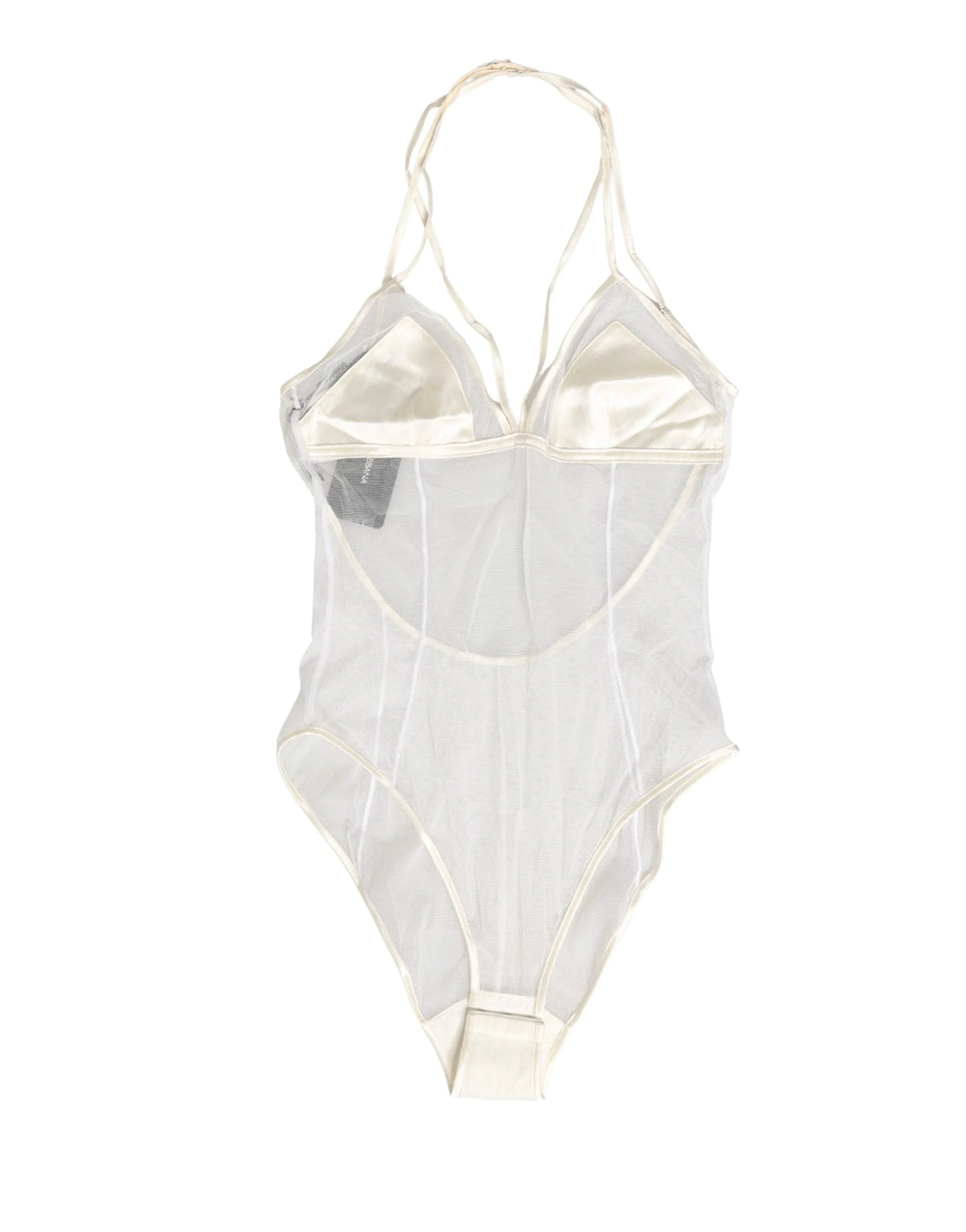 Dolce & Gabbana Weißes Transparentes Nylon Body Unterwäsche mit Halstuch - IT2 | S