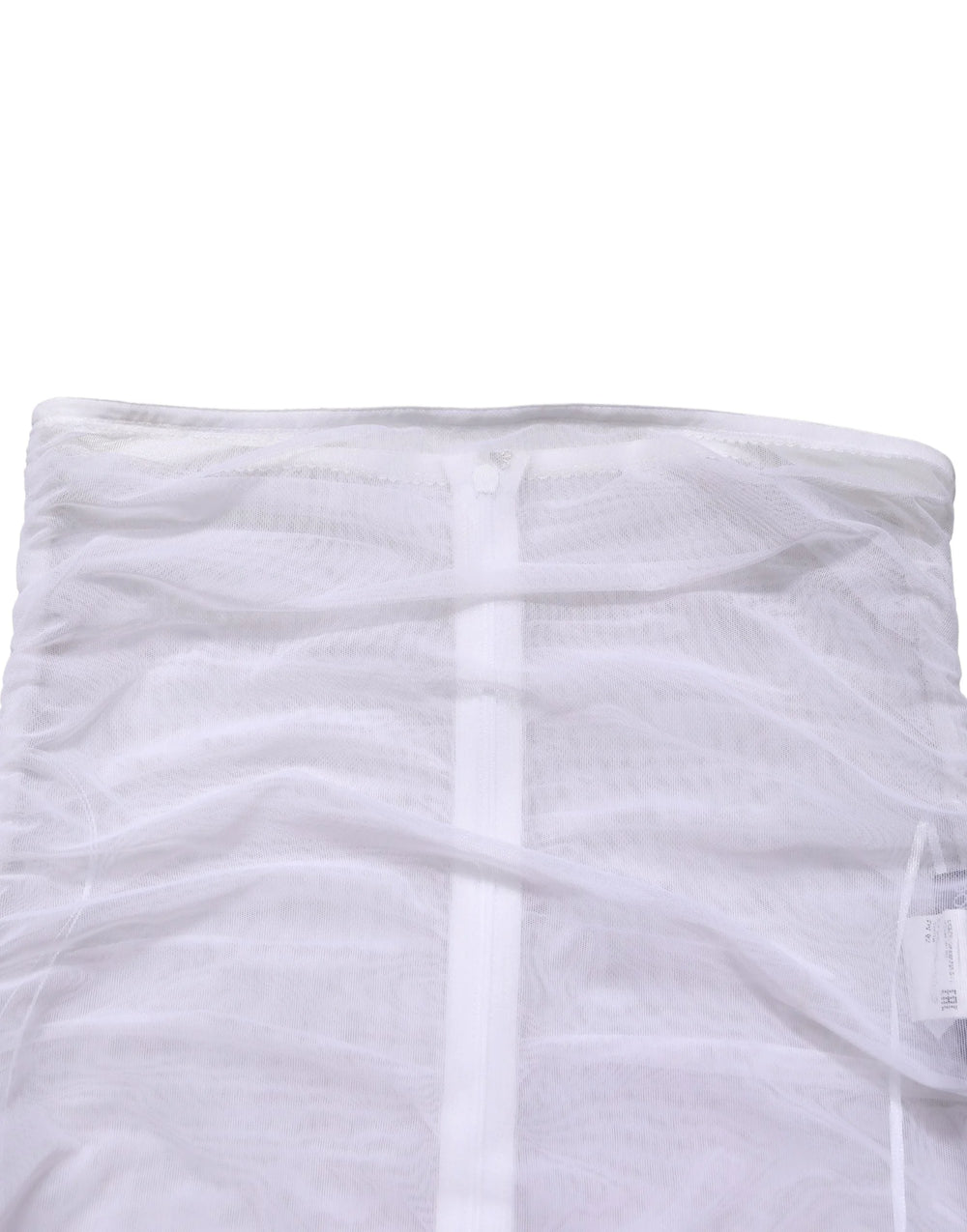Robe longue moulante en nylon stretch transparent blanche Dolce & Gabbana - IT40|S