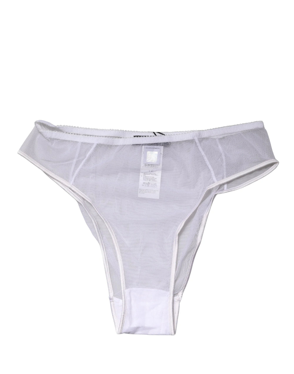 Dolce & Gabbana White Sheer Silk Stretch High Brief Underwear - IT2 | S