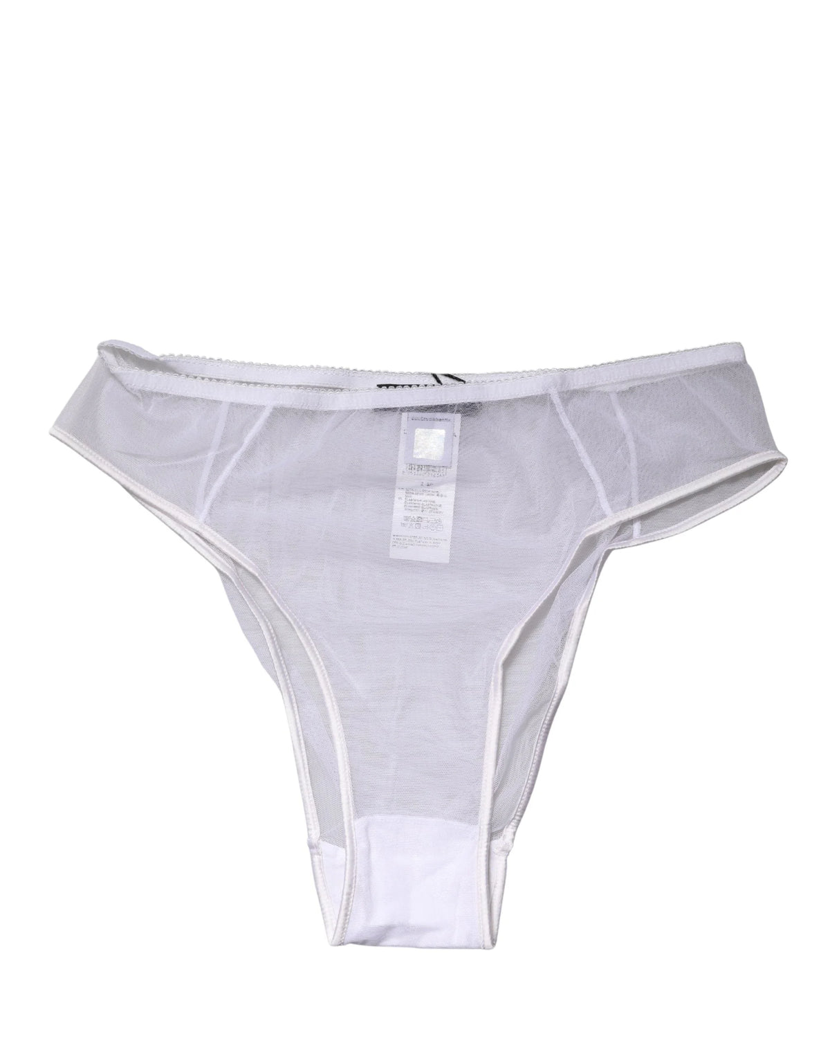 Dolce & Gabbana White Sheer Silk Stretch High Brief Underwear - IT2 | S