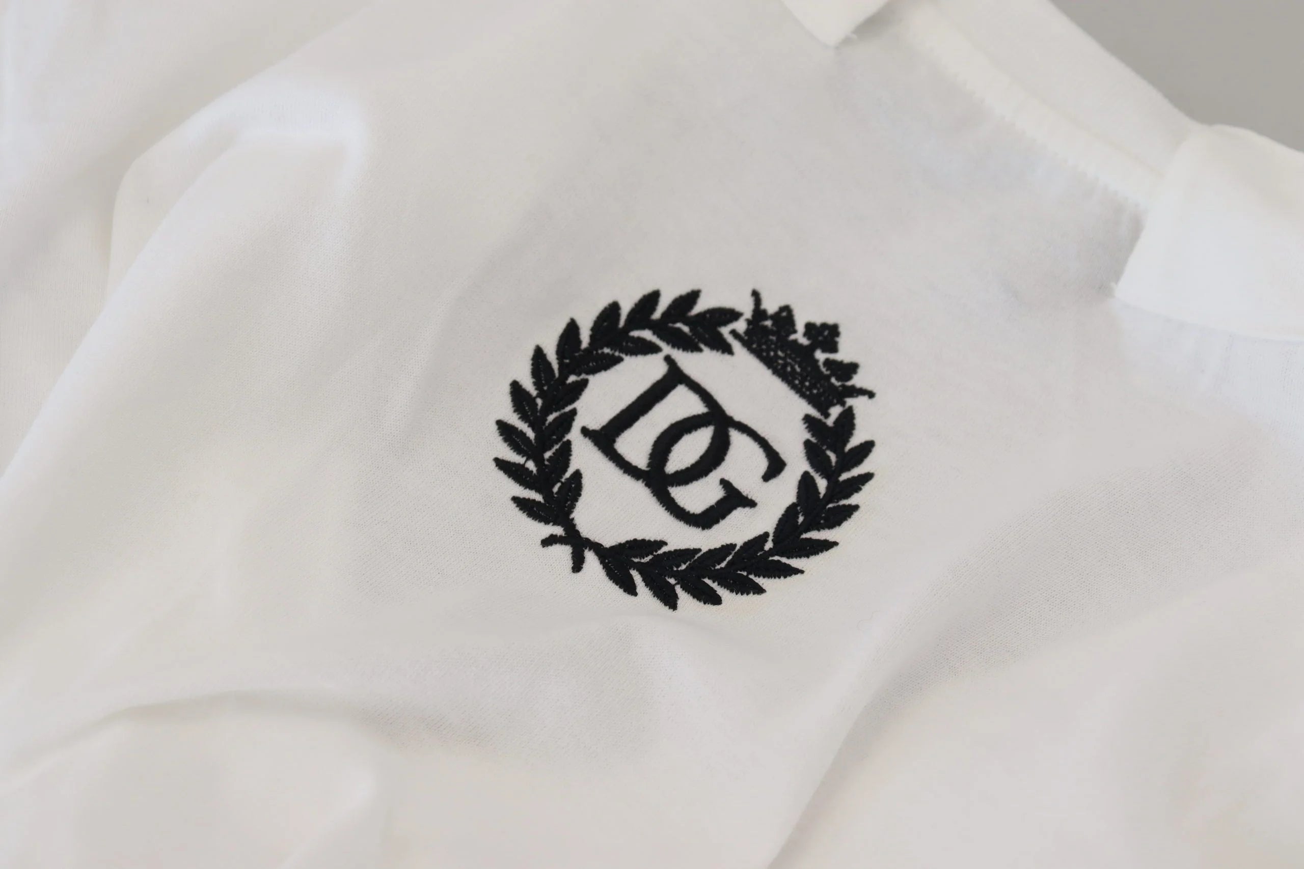 Dolce & Gabbana White Short Sleeve V-neck Cotton Top Blouse T-shirt - IT42|M - T-Shirts