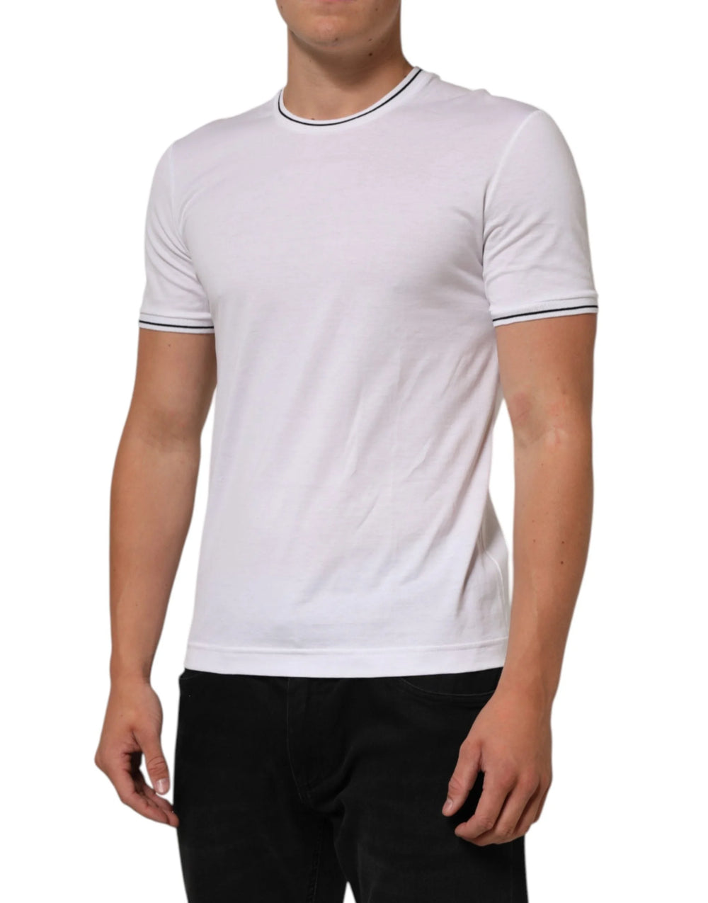 Dolce & Gabbana White Short Sleeves Round Neck Men Underwear T-shirt - IT4 | S - Men’s Undershirts