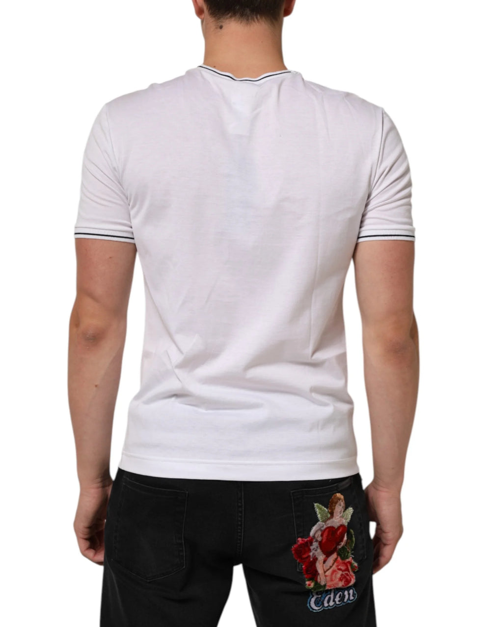 Dolce & Gabbana White Short Sleeves Round Neck Men Underwear T-shirt - IT4 | S - Men’s Undershirts