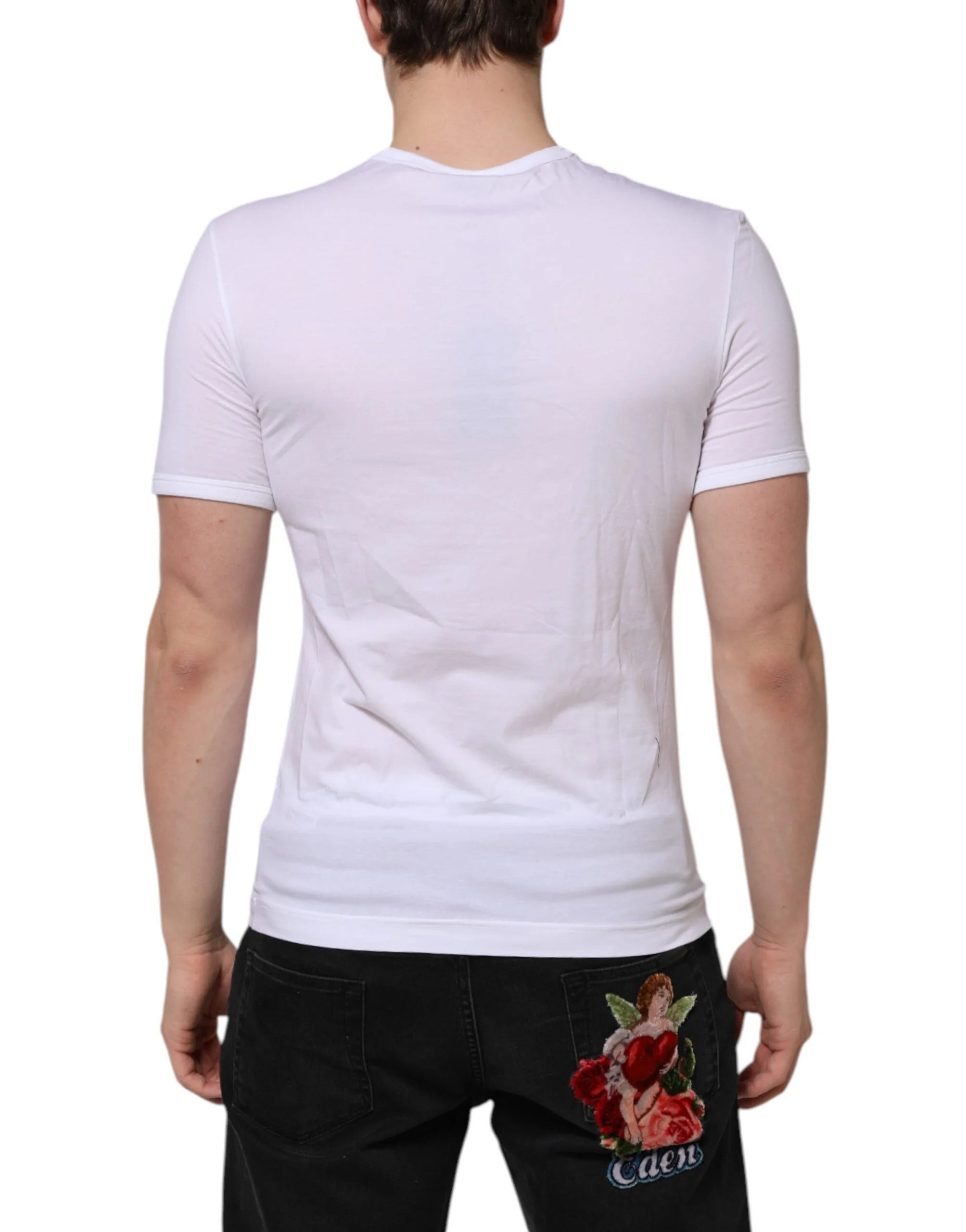 Dolce & Gabbana White Short Sleeves V-neck Underwear T-shirt - IT3 | XS - T-Shirts