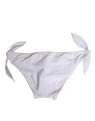 Dolce & Gabbana White Side Tie Logo Bikini Bottom Underwear - IT2 | S - Bikinis