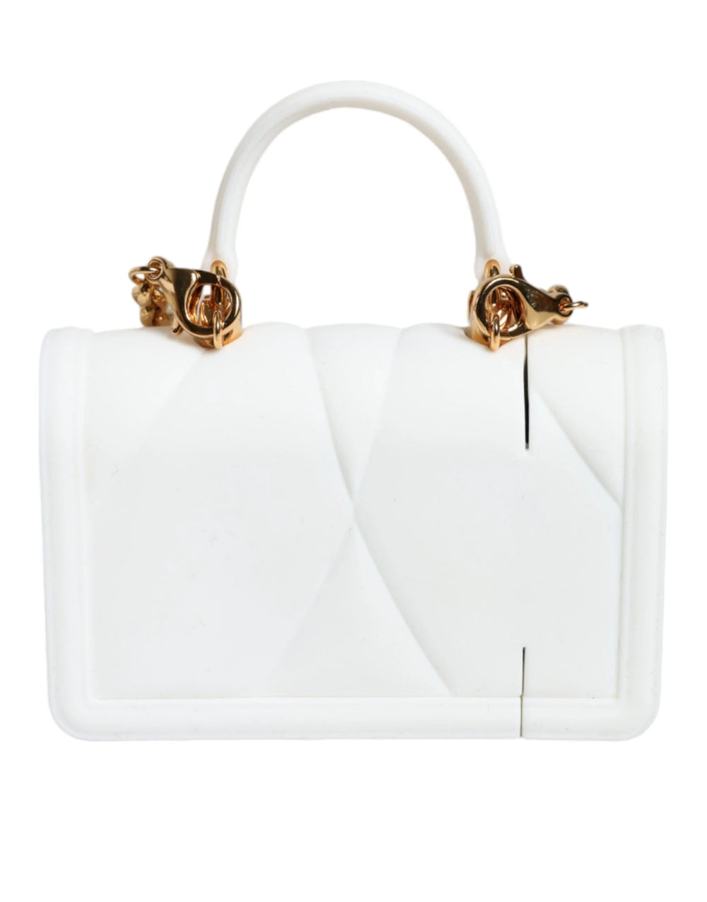 Dolce & Gabbana White Silicone Devotion Heart Cover Hand Bag Airpod Case - Headphone Carrying Cases