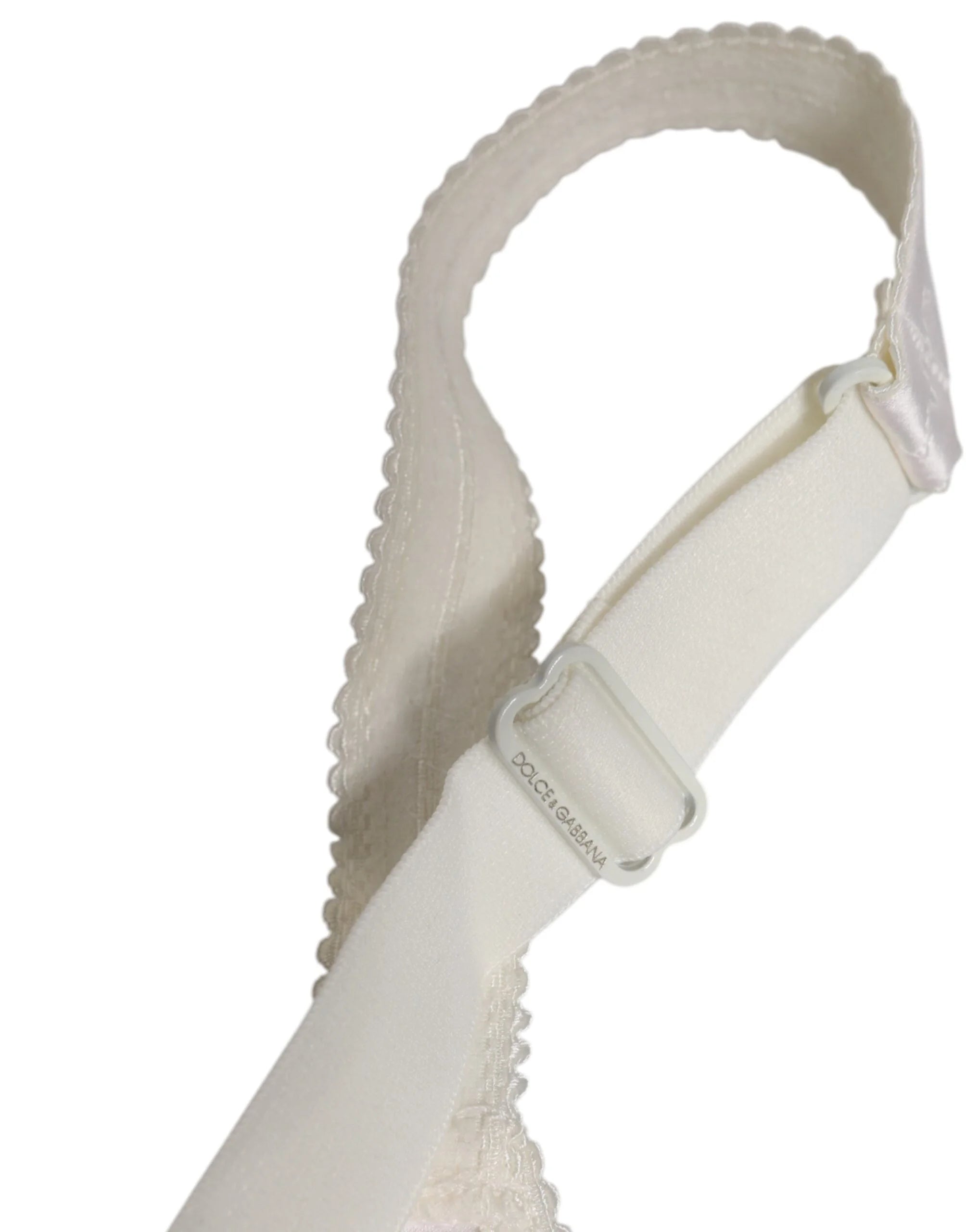 Dolce & Gabbana White Silk Balconette Non Wire Bra Underwear - IT2 | S - Bras