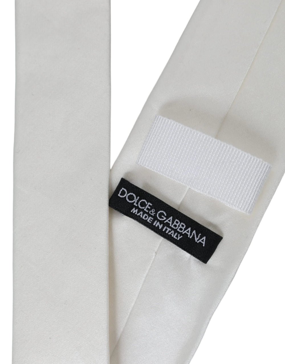 Dolce & Gabbana White Silk Blend Adjustable Tie Men - Neckties