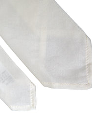 Dolce & Gabbana White Silk Blend Adjustable Tie Men - Neckties